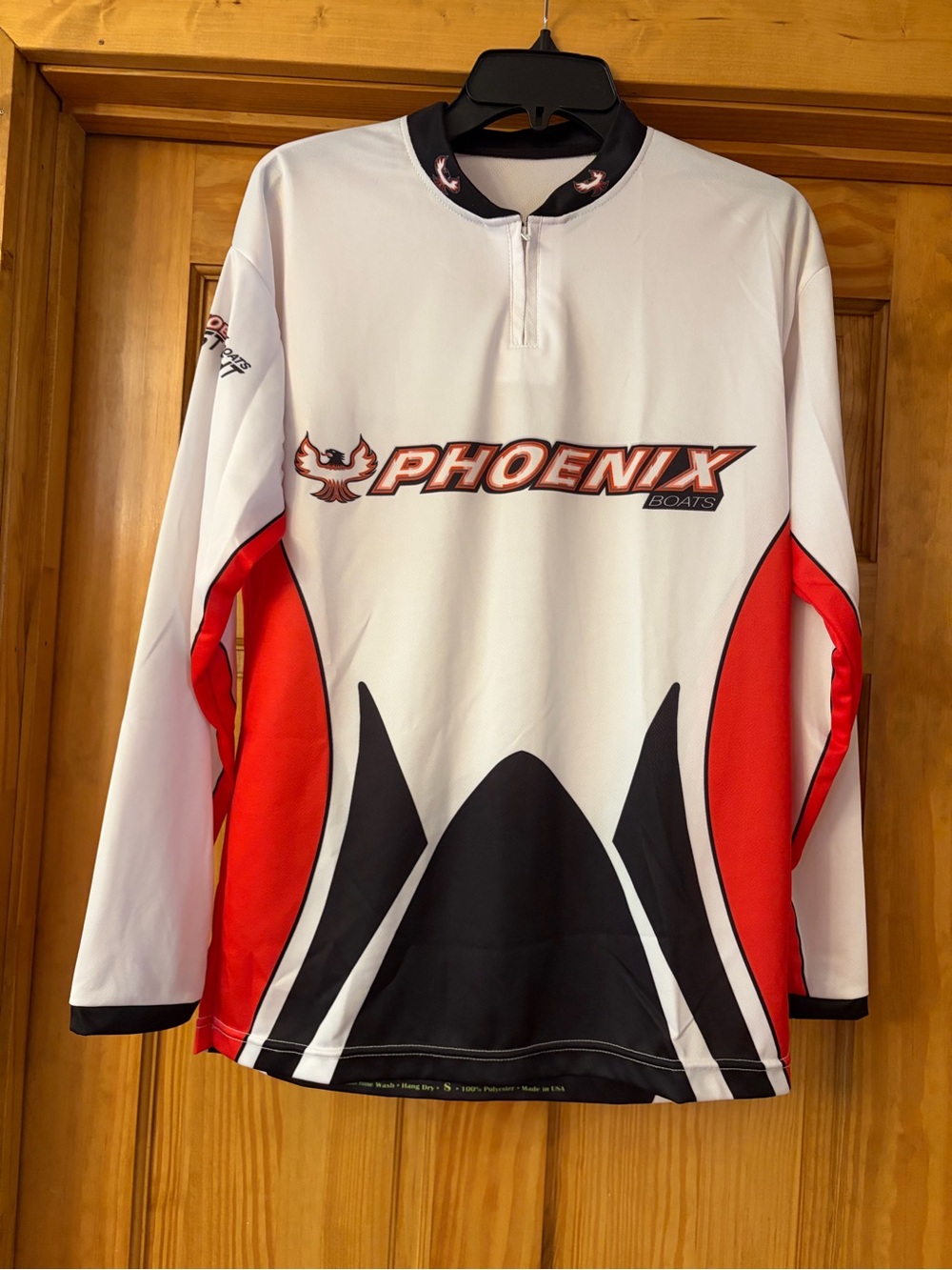 Men's White & Red Performance Fishing Shirt